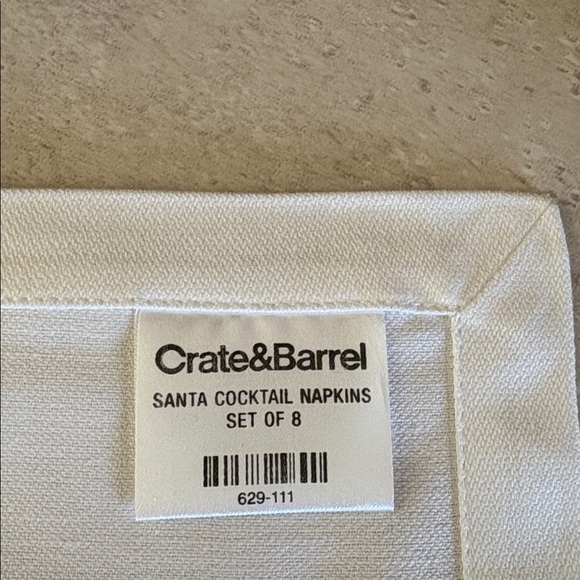 NWT Crate&Barrel Santa Cocktail Napkins - Picture 6 of 6